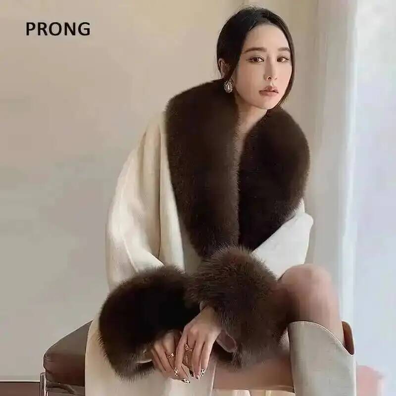 Winter Clothing Pk - الثعلب الفراء طوق معطف الشتاء و